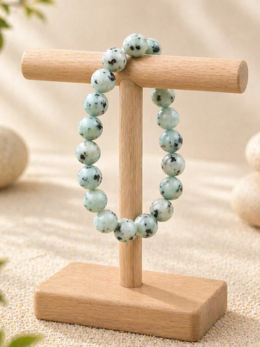 Kiwi Jasper Gemstone Bracelet | Handmade